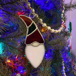 Stained Glass Gnome Ornament